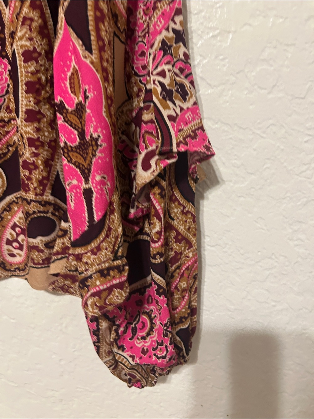 🧩a loves a Pink Paisley Long-Sleeve Blouse size M GUC - Picture 5 of 13